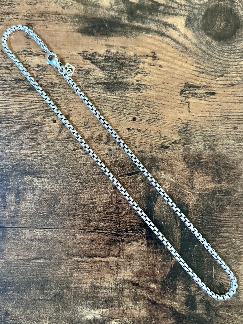 David Yurman Medium Box Chain Necklace w/ 14K Yellow Gold - 3.6mm - 18"